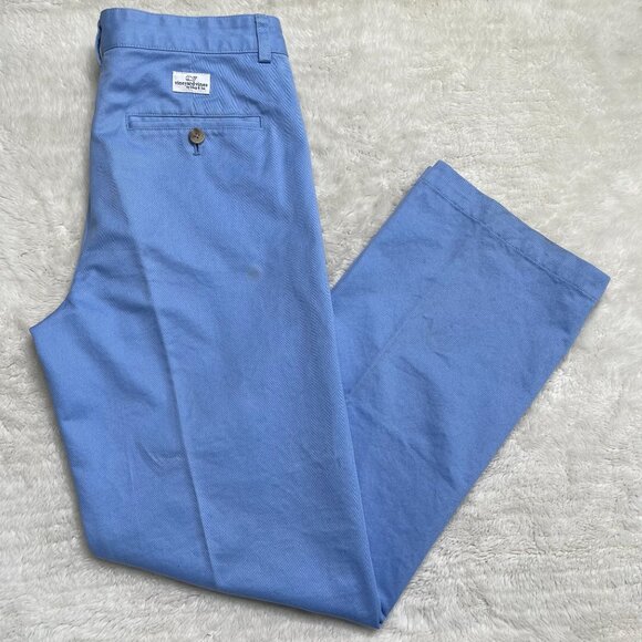 Vineyard Vines Kid's Light Blue 100% Cotton Dress Pants Size 18 - Picture 1 of 11